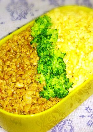 忙しい朝でもOK！超簡単♪鶏そぼろ弁当-レシピのメイン写真