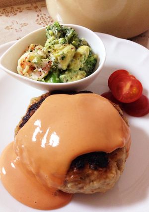 オーロラソースで♡我が家のハンバーグ-レシピのメイン写真