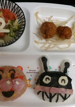 アンパンマン☆バイキンマンプレート-レシピのメイン写真