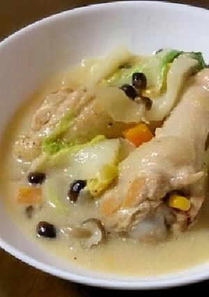 トロトロ白菜♪手羽元のコーンクリーム煮-レシピのメイン写真