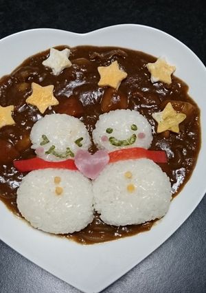 雪だるまカレー(*´∀`)♪-レシピのメイン写真