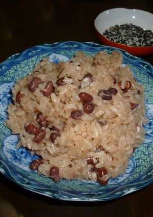 蒸し器でお赤飯　思ったより簡単ですよ-レシピのメイン写真