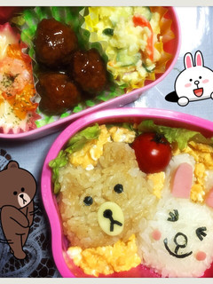ブラウン★コニー★ラインキャラ弁-レシピのメイン写真