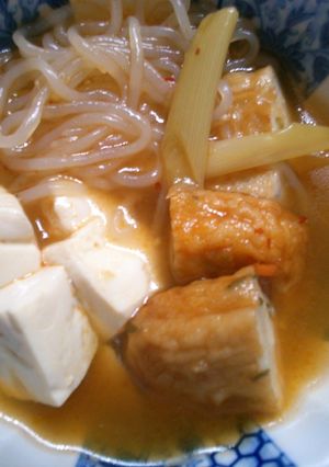 白滝 豆腐 さつま揚げ ピリ辛中華煮込み-レシピのメイン写真