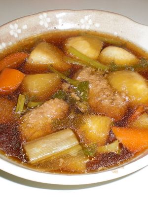 カブとハンバーグの圧力鍋野菜煮込み-レシピのメイン写真