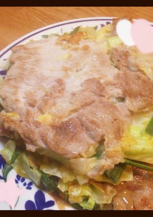 お麩を使って、豚玉お好み焼き風-レシピのメイン写真