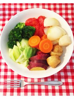 けみアミ美夕の簡単フライパンで蒸し野菜!-レシピのメイン写真