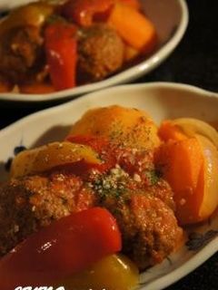 ☆チーズ入りミートボールのトマト煮込み☆-レシピのメイン写真