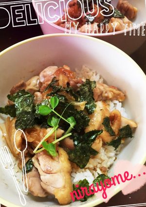 最強コラボ♡鳥もも肉と玉ねぎのバター丼♡-レシピのメイン写真