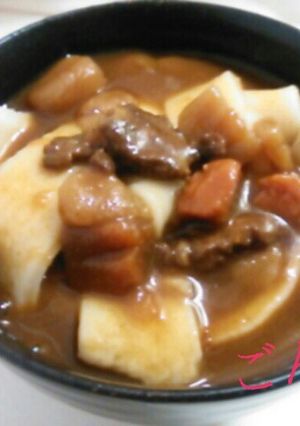 おっきりこみカレーうどん-レシピのメイン写真