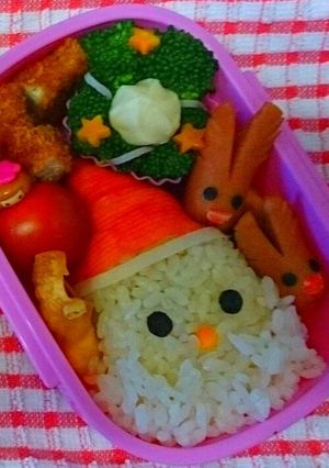 クリスマスに サンタ&トナカイのお弁当-レシピのメイン写真