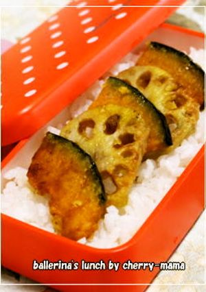 お弁当に★カボチャとレンコンの揚げ浸し-レシピのメイン写真