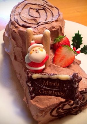 Xmasケーキ★可愛いブッシュドノエル-レシピのメイン写真