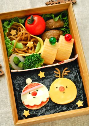 キャラ弁☆クリスマスにサンタとトナカイ-レシピのメイン写真