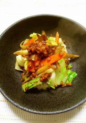 キャベツと牛蒡の味噌炒め-レシピのメイン写真