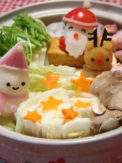 デコ鍋♡大根おろしアート♡白菜と手羽元鍋-レシピのメイン写真