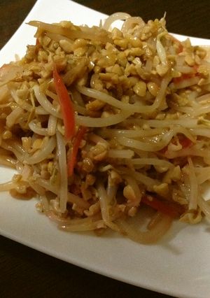 簡単♪納豆もやし炒め-レシピのメイン写真