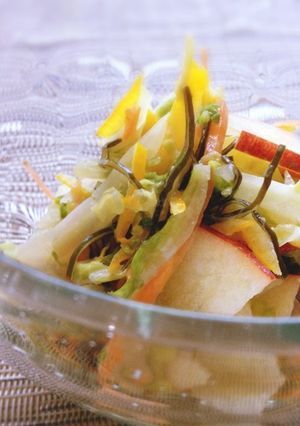 白菜とりんごのゆずサラダ☆マクロビおかず-レシピのメイン写真