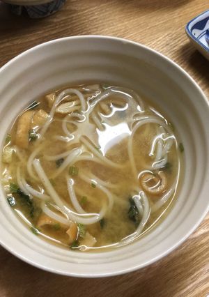 インスタント・そーめん入りみそ汁-レシピのメイン写真