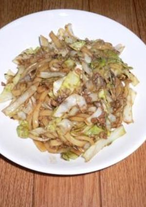 簡単肉味噌で焼きうどん-レシピのメイン写真