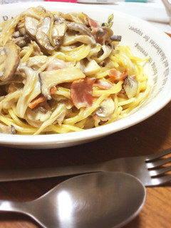 きのこクリームパスタ-レシピのメイン写真