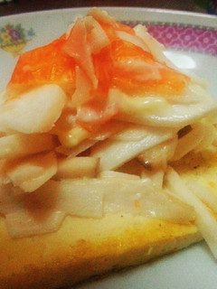 木綿豆腐のマヨエリンギと蟹棒のせ-レシピのメイン写真