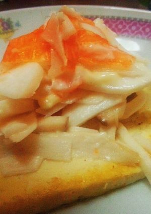 木綿豆腐のマヨエリンギと蟹棒のせ-レシピのメイン写真