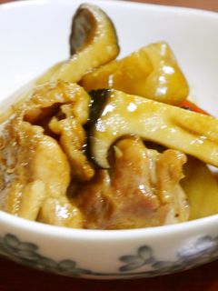 レンコンと鶏肉の煮物♪-レシピのメイン写真