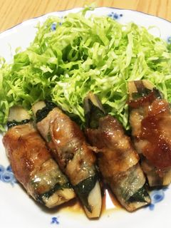 蓮根しそ豚肉巻き-甘辛たれ--レシピのメイン写真