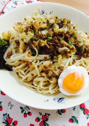 素麺で★ひき肉油そば風-レシピのメイン写真