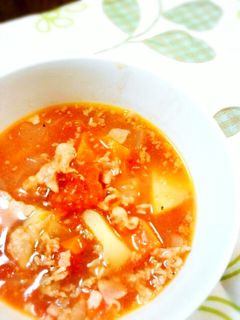 スーププロセッサー♡食べるトマトスープ♪-レシピのメイン写真