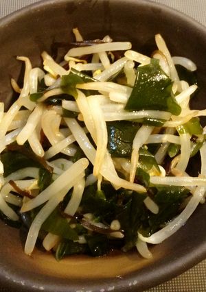 もやしとワカメの塩昆布和え-レシピのメイン写真