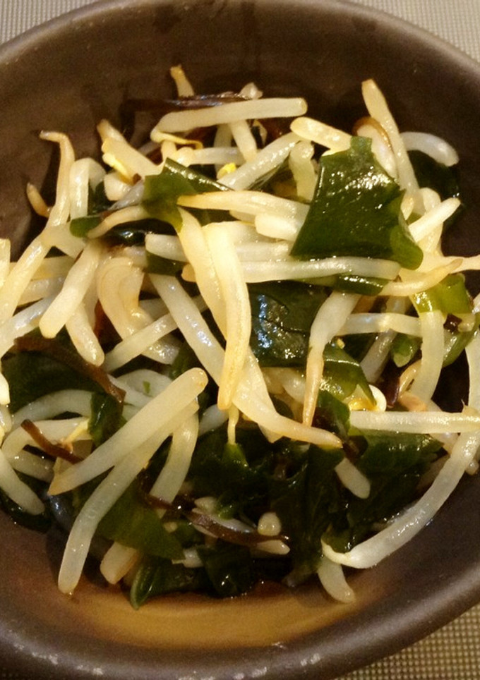 もやしとワカメの塩昆布和え-レシピのメイン写真