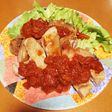 鳥もも肉のトマトソースがけ