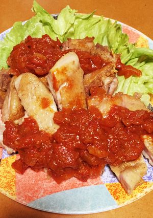 鳥もも肉のトマトソースがけ-レシピのメイン写真