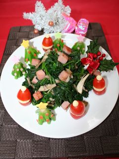 クリスマス♥ほうれん草のバターソテー-レシピのメイン写真