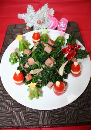 クリスマス♥ほうれん草のバターソテー-レシピのメイン写真