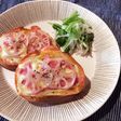 れんこんとベーコンのオープンサンド