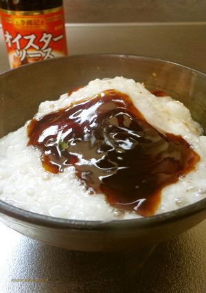 最速のとろろご飯にソース（オイスター）-レシピのメイン写真