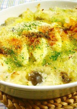 キャベツと卵のグラタン　アンチョビ風味-レシピのメイン写真