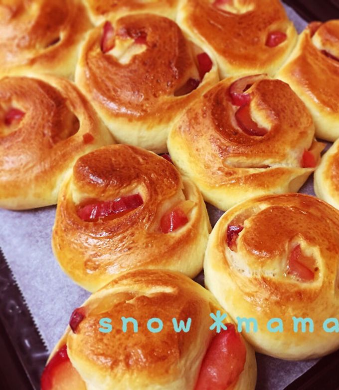 りんごパン(途中までHB使用) by snow＊mama 【クックパッド】 簡単