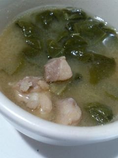 鶏肉と白なのお味噌汁-レシピのメイン写真