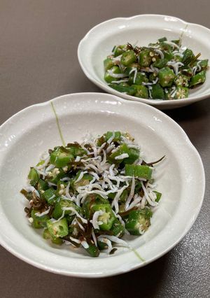 オクラの塩昆布和え・アレンジ-レシピのメイン写真