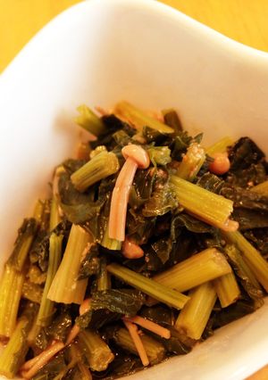 万能な常備菜♪かぶの葉赤みそ煮-レシピのメイン写真