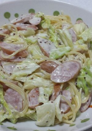簡単！粒マスタードのクリームパスタ-レシピのメイン写真