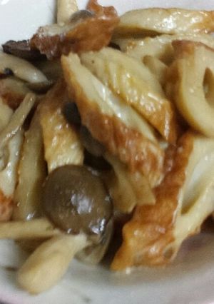 竹輪とキノコの醤油タルタル炒め-レシピのメイン写真