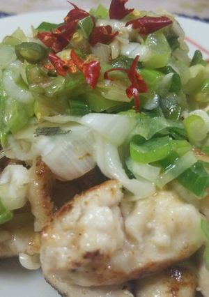 鶏むね肉のネギ塩ぶっかけ-レシピのメイン写真