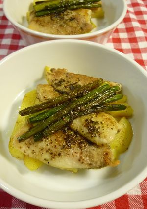 アジのバジルオイル焼き！にんにくの芽風味-レシピのメイン写真