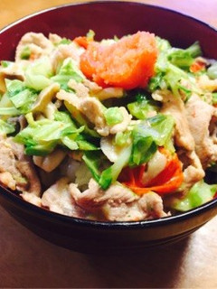 豚キャベと明太チーズのWデート丼-レシピのメイン写真