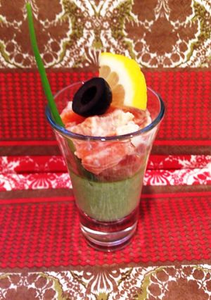 前菜＊サーモンタルタルとバジル豆腐ムース-レシピのメイン写真